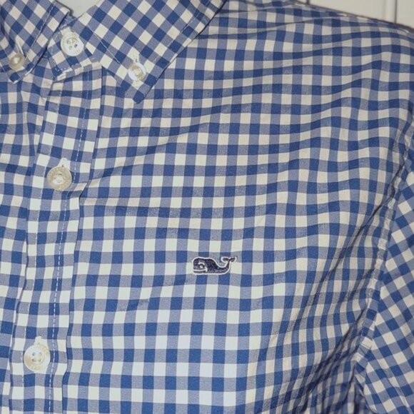 Vineyard Vines Performance Long Sleeve Navy Collared Button Up Down Shirt Top L - Picture 6 of 8